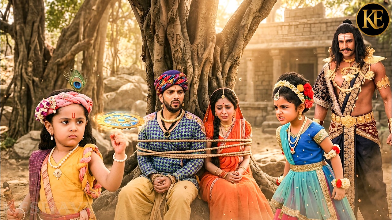 पेड़ से बंधे यशोदा-नंद बाबा,क्रोधित हुए कृष्ण क्या आज होगा कंस का अंत? यशोमतीमईया के नंदलाला