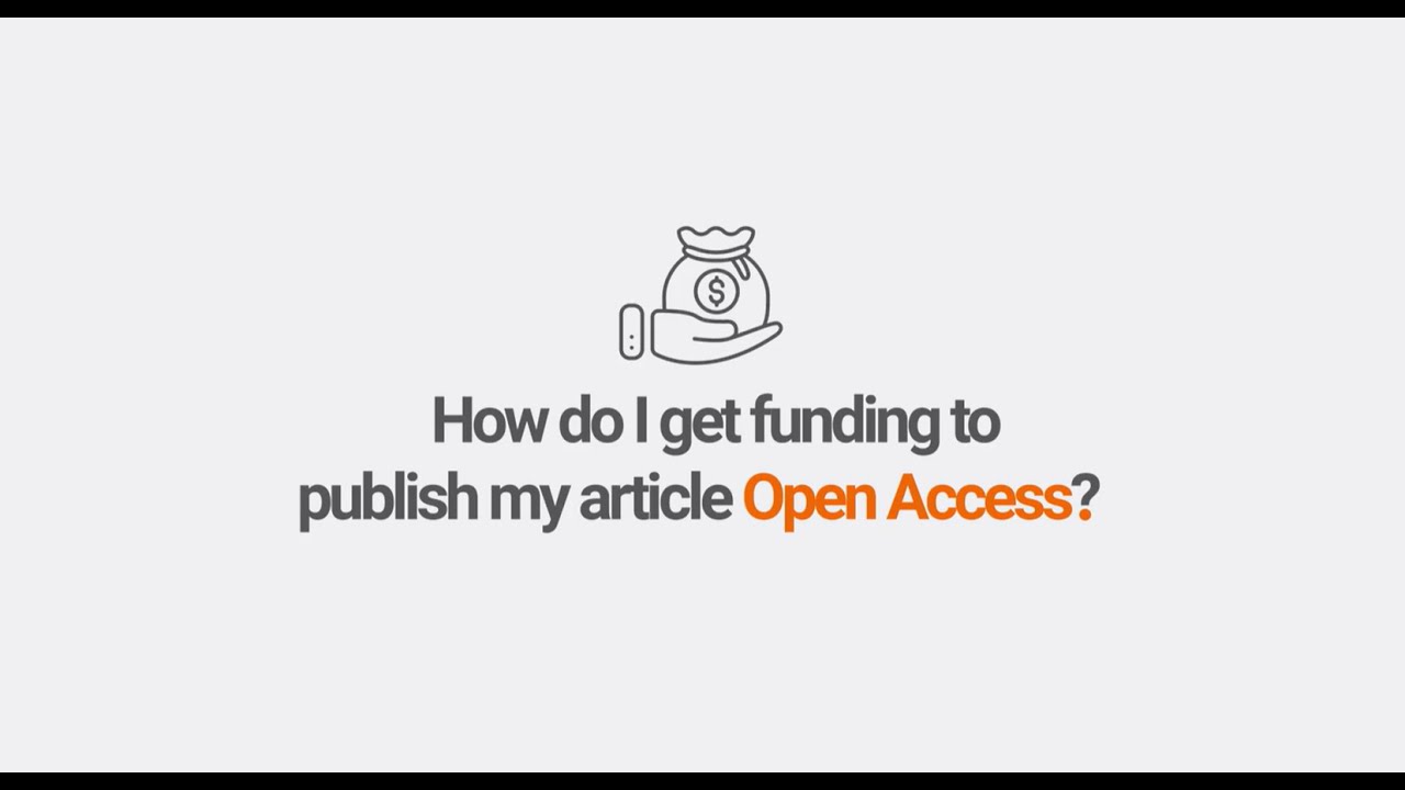 How do I get funding to publish my article open access?