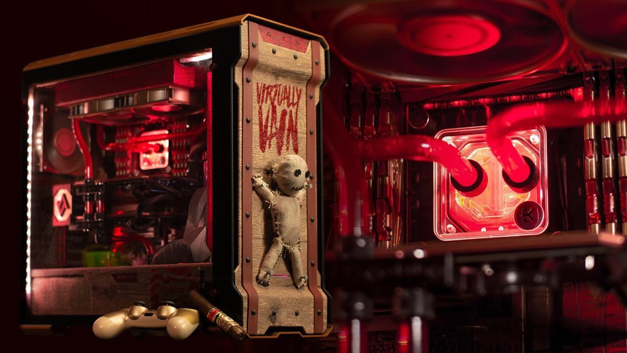 Building watercooled voodoo doll PC for African warlord - Time Lapse build