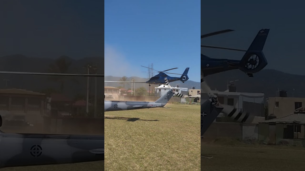 HELICÓPTERO RD LLEGADA DEL JEFE airbus h-155 Bell UH 1H FUERZA AÉREA DOMINICANA  Barrero Navarrete
