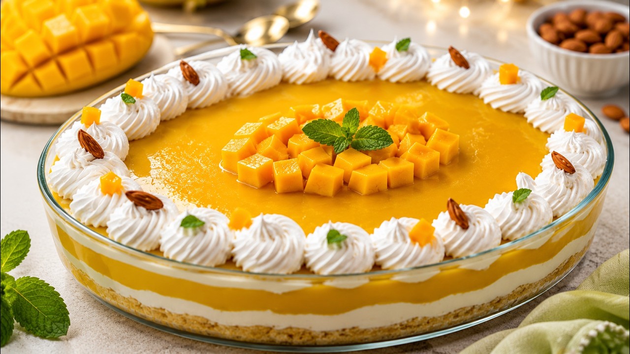 Mango Dessert: Creamy Mango Delight Recipe by SooperChef