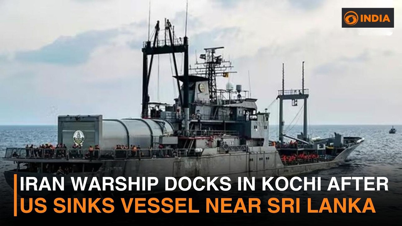 Iran Warship Docks in Kochi After US Sinks Vessel Near Sri Lanka