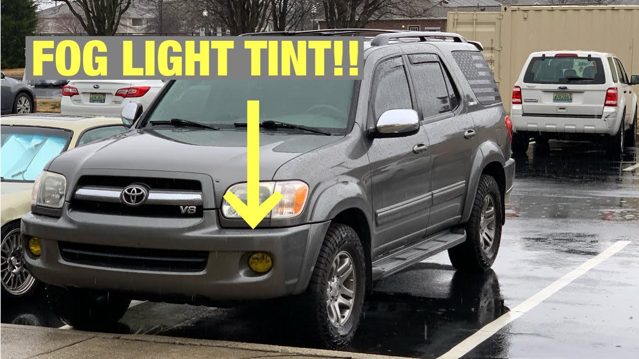 HOW TO TINT FOG LIGHTS with VIVVID AIR TINT VINYL (YELLOW) Sequoia/Tundra