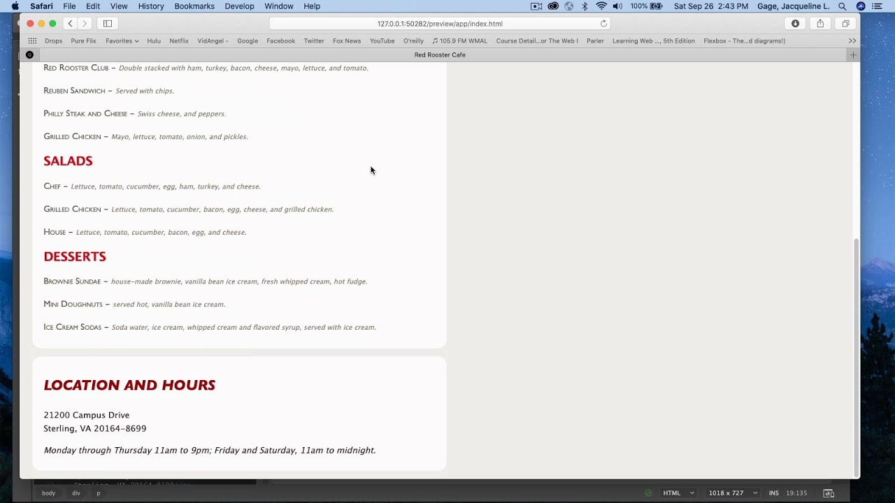 Dreamweaver CC 2020 - Exercise 4 (tutorial)