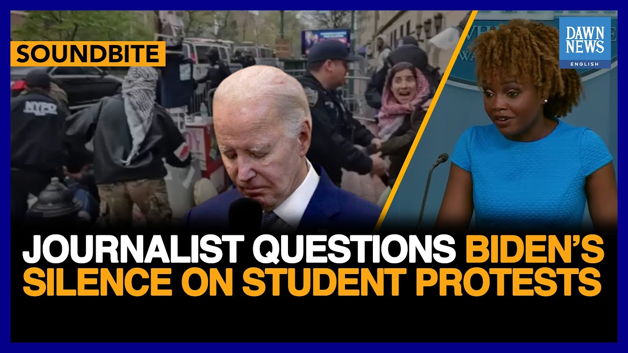 Journalist Questions US President Biden's Silence On Student Protests At Universities
