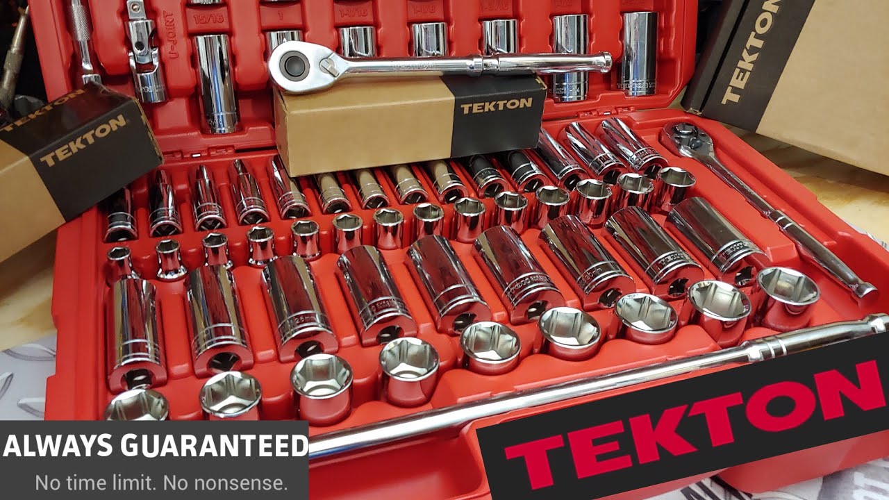 Tekton Tools Best Beginner 1/2 drive 84 Piece 6 Point NO SKIP Socket Set Look before you Buy