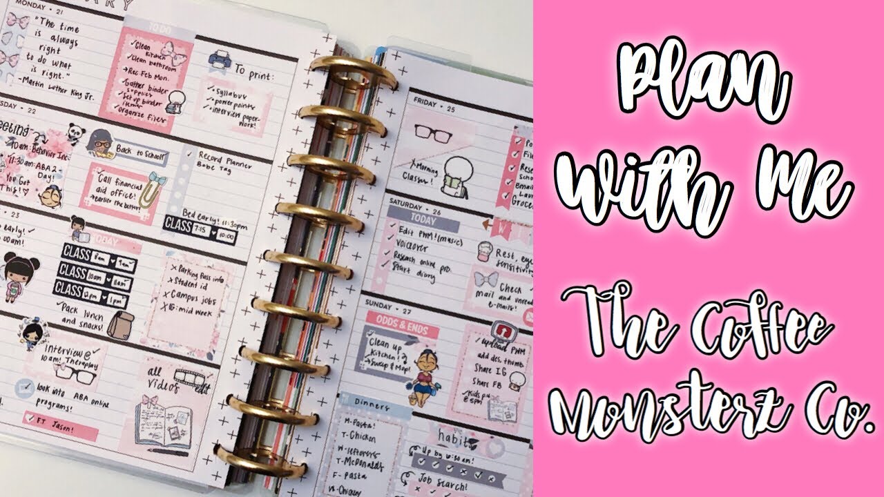 Plan With Me! | Horizontal Happy Planner | The Coffee Monsterz Co!