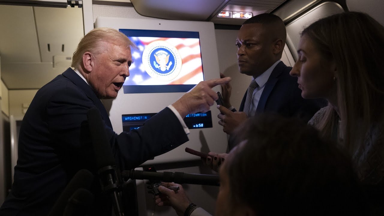 ‘Quiet’: Donald Trump shuts down loud reporter on Air Force One