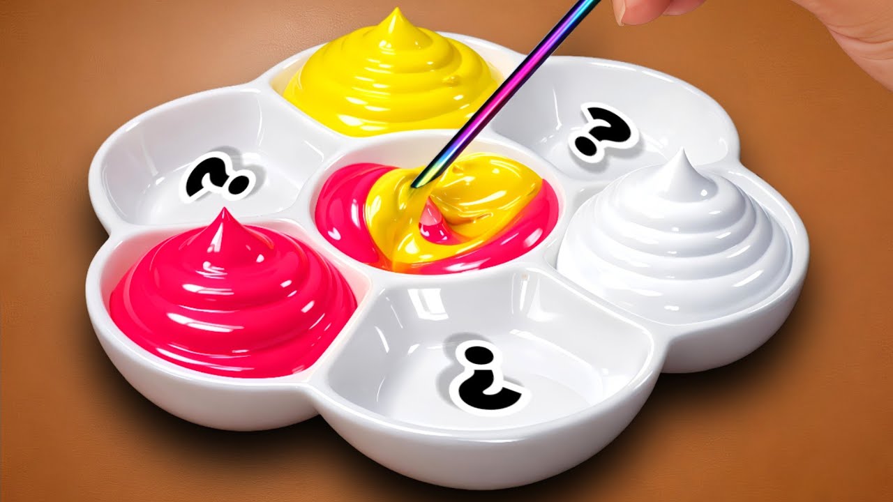 How to Making 7 Colors with Only Poppy, Yellow & White | Satisfying Color Mixing