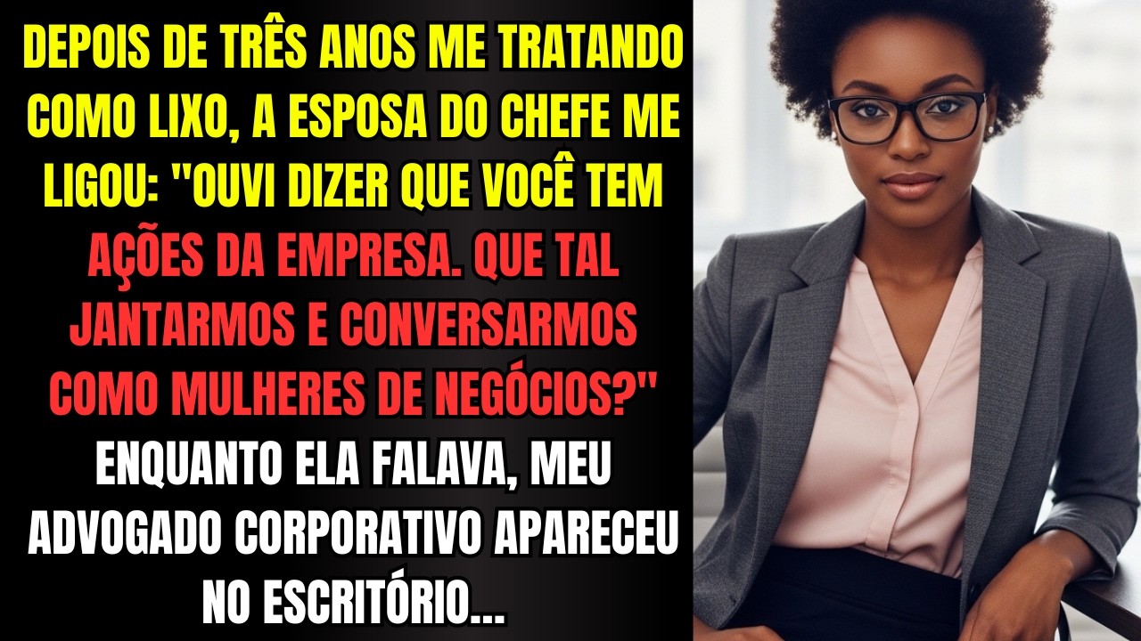 DEPOIS DE TRÊS ANOS ME TRATANDO COMO LIXO, a esposa do chefe me ligou, respirei fundo e...