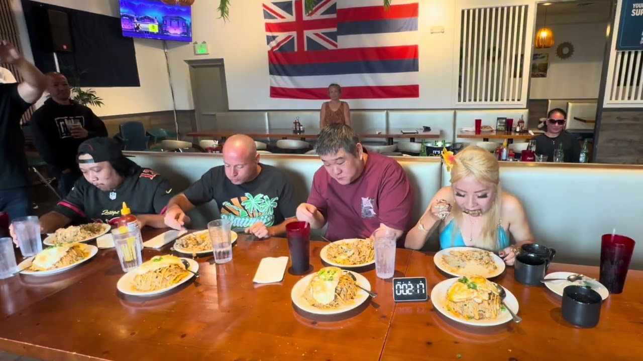 8lb Pork Belly Fried Rice Eating Contest at Beastside Kitchen in Hawaii!!!