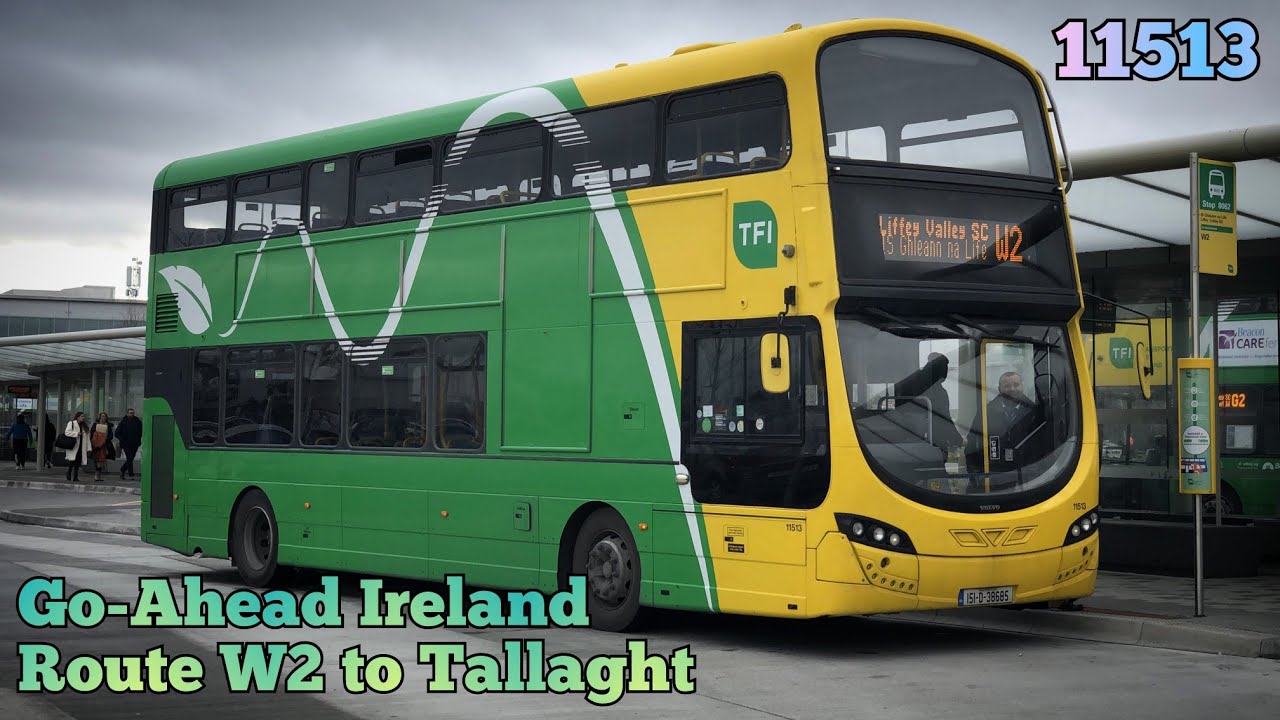 Go-Ahead Ireland | Route W2 (Liffey Valley SC to Tallaght) | Full Route Visual | 11513 (151-D-38685)