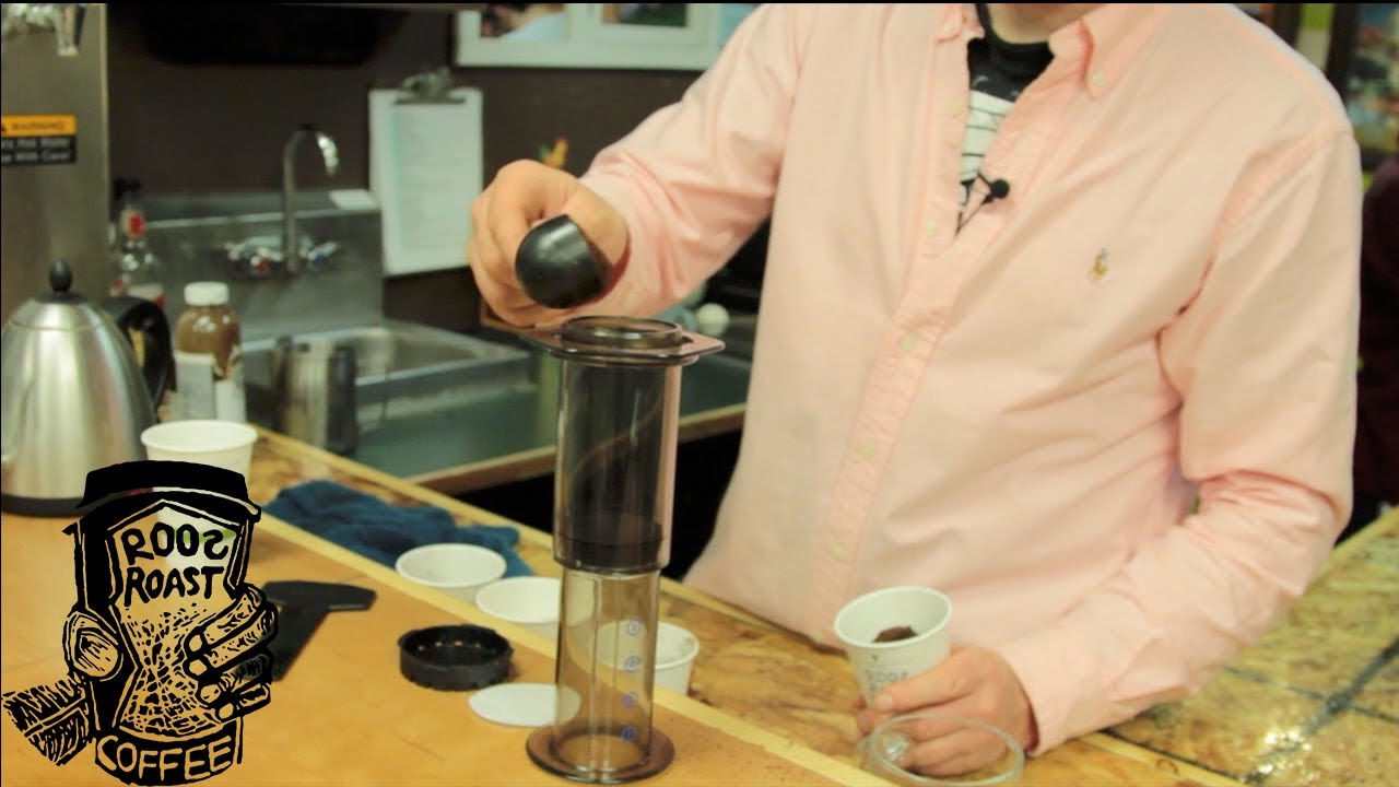 How To Make Awesome AeroPress Coffee: The Upside-Down Method at RoosRoast
