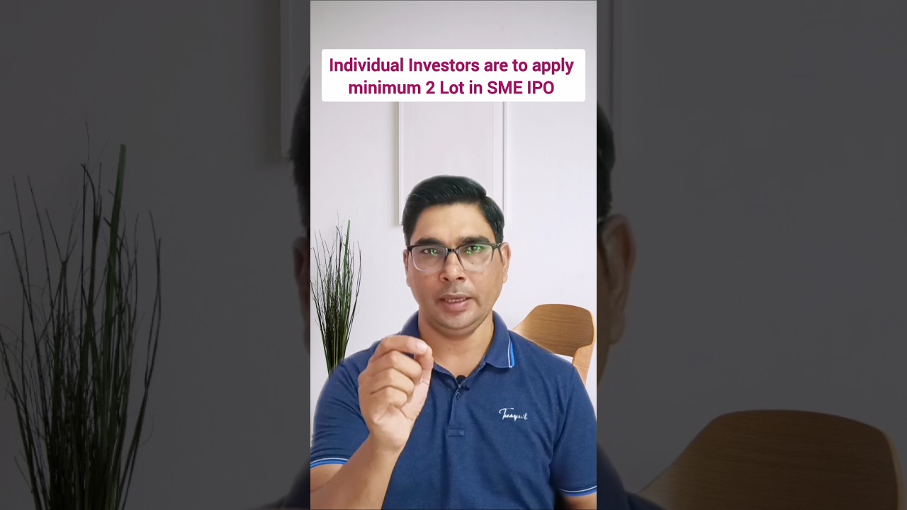 Minimum two lot for Individual Investors in SME IPO #shorts