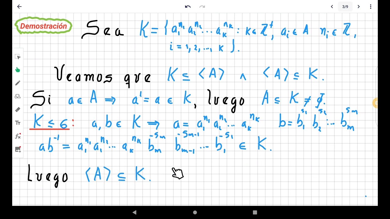 Clase 36: Grupos c&iacute;clicos y subgrupos generados