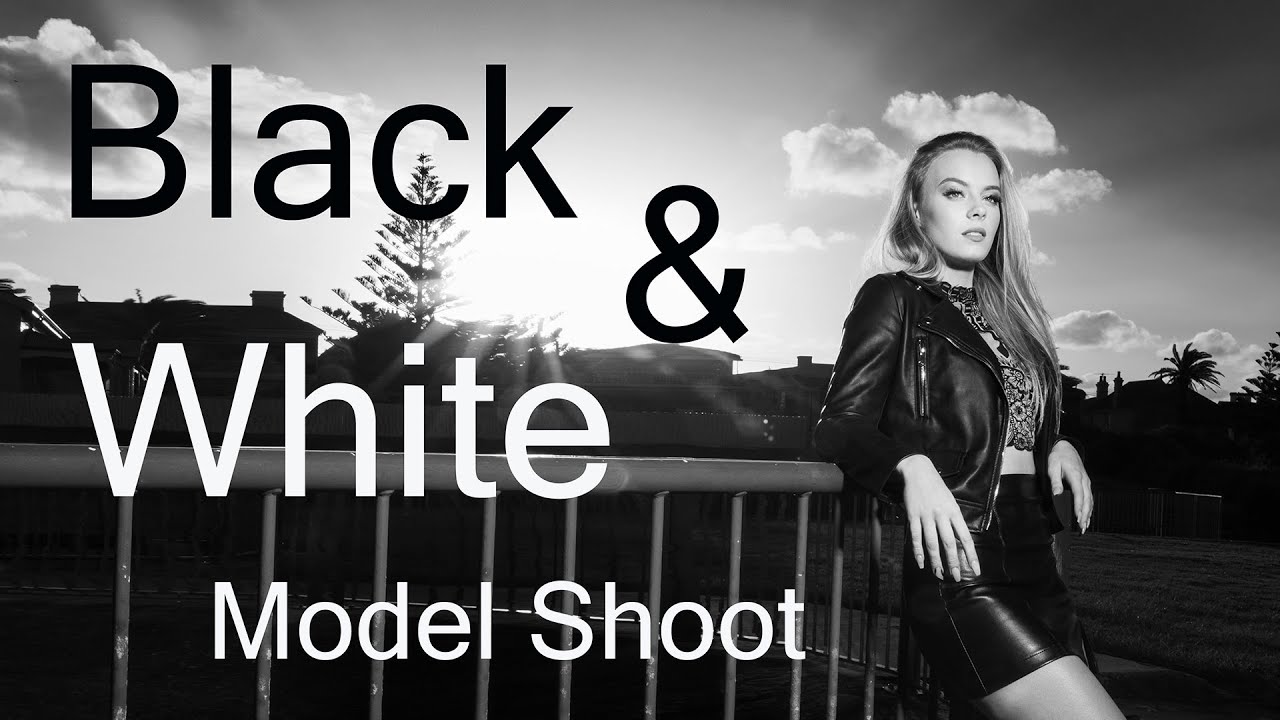 Black and White Model Portfolio shoot with  several clothing changes and lighting styles