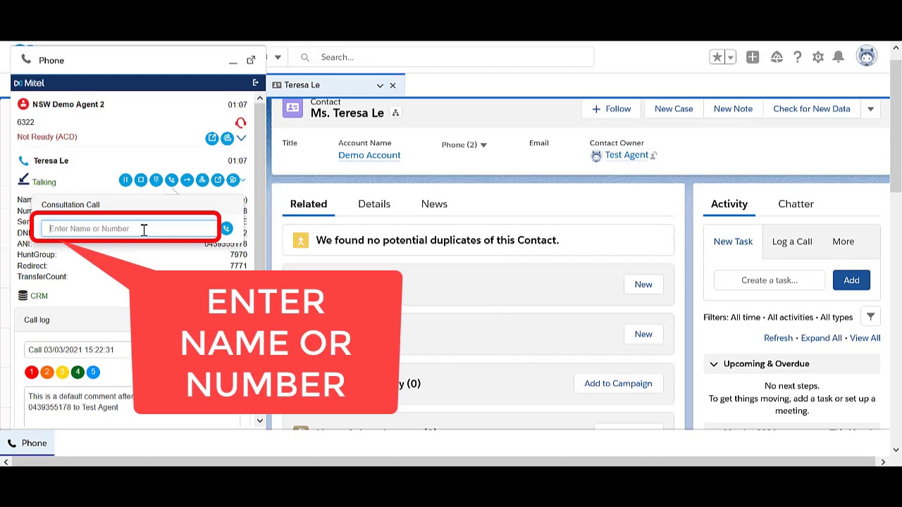 Mitel Ignite & Salesforce -  Supervised Transfer