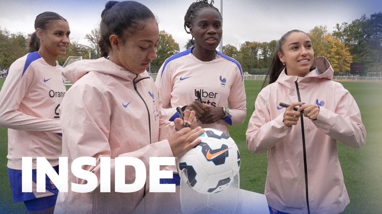 A l'entraînement avec les Bleues