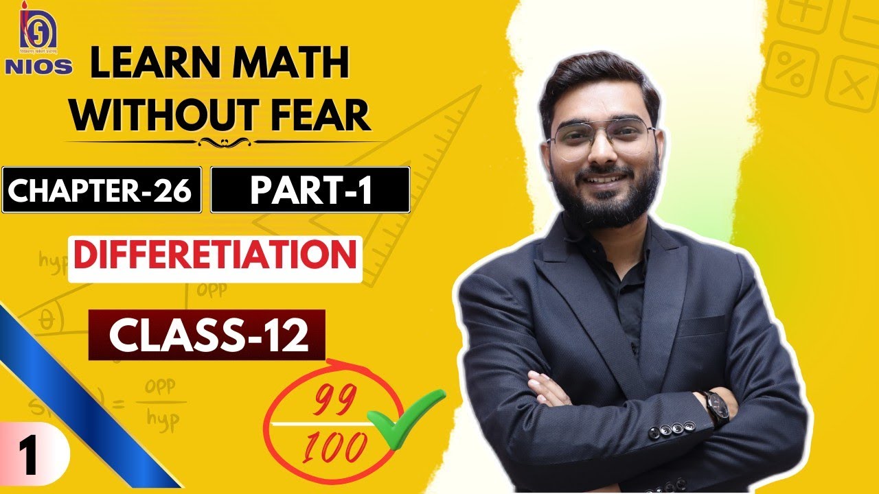 Differentiation:Calulus (Part-1) chap-26 #Nios_12_class_mathematics