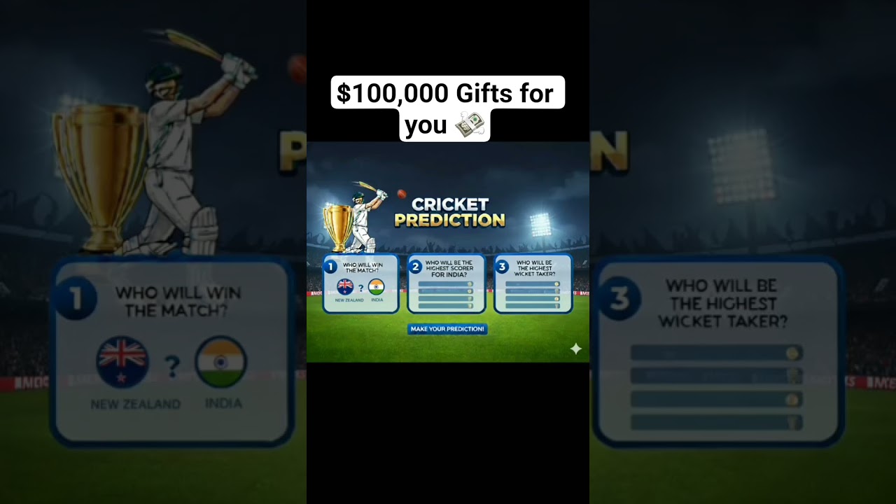 Win Cash gifts by using your Cricket knowledge for free-India vs New Zealand 5th T20 