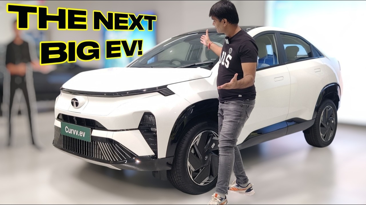 Tata Curvv EV – First Look & Complete Details | Design, Range & Features-Price 17.49L