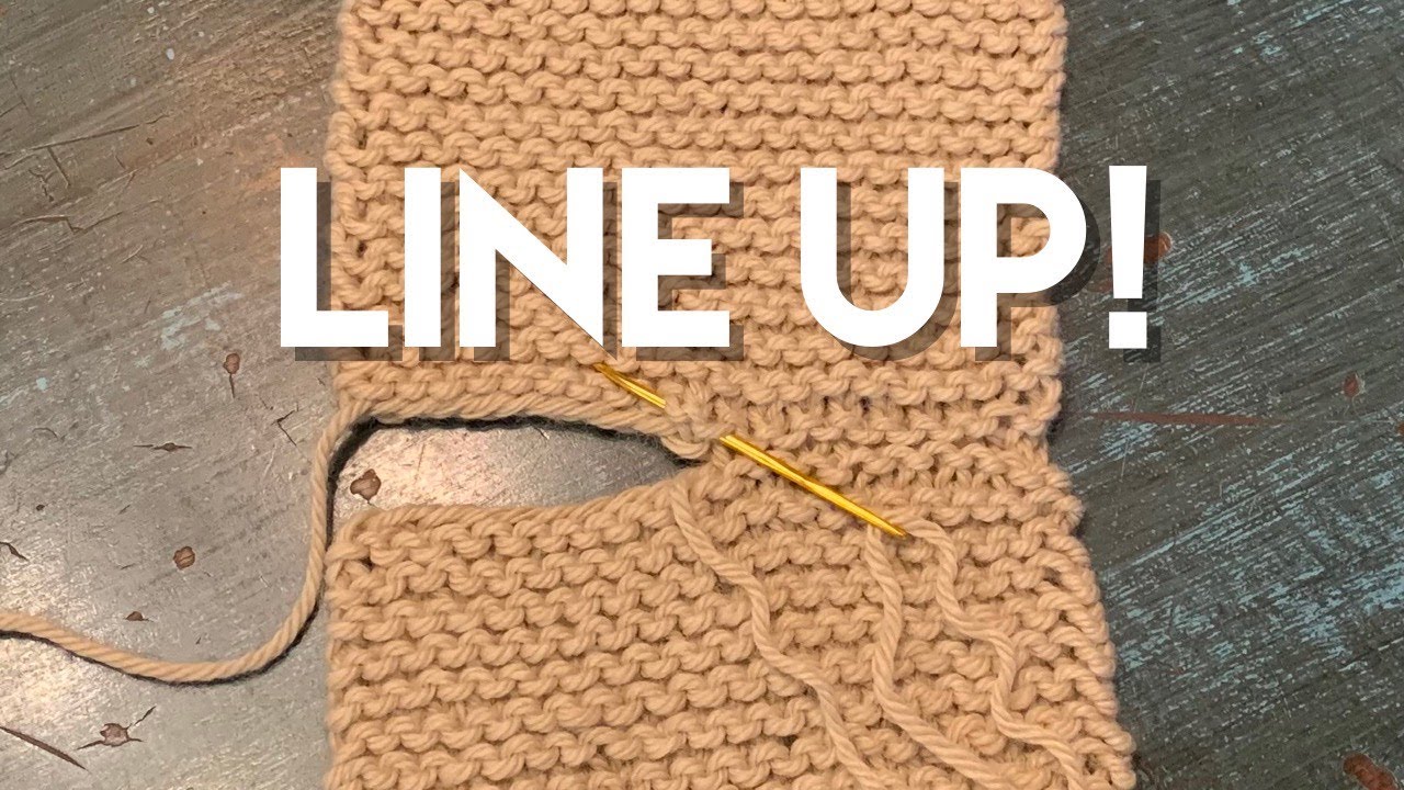 Mattress Stitch | Seaming Top to Top in Garter Stitch