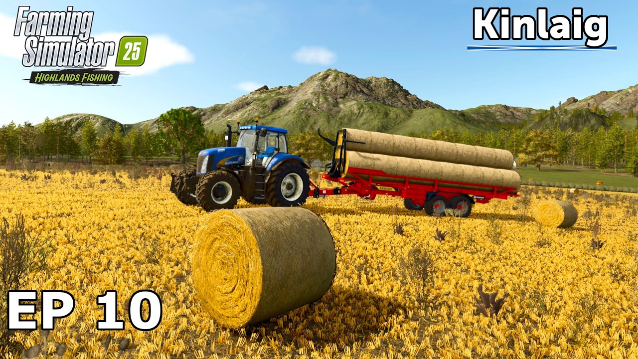 Runaway Bales! I Highlands Fishing Expansion Episode 10 - Farming Simulator 25