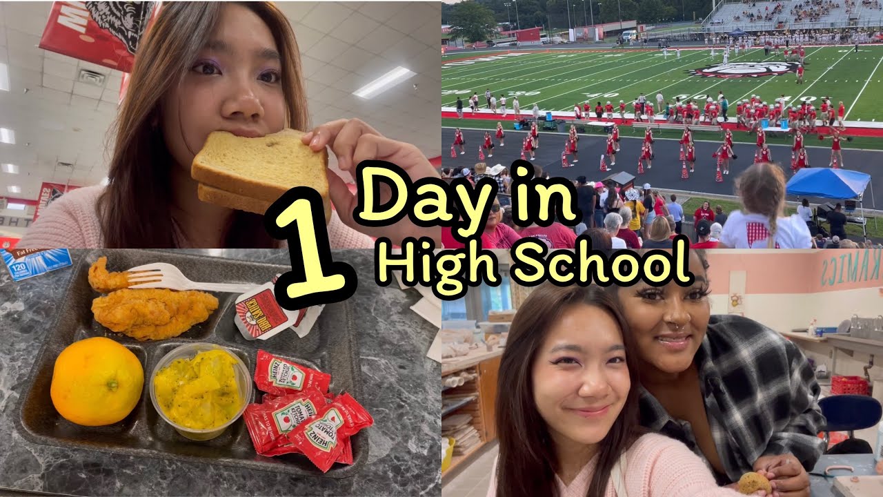 Vlog 1 Day at High School in USA 🇺🇸Football game ชีวิตในโรงเรียนเมกาจะเป็นยังไง| Exchange student