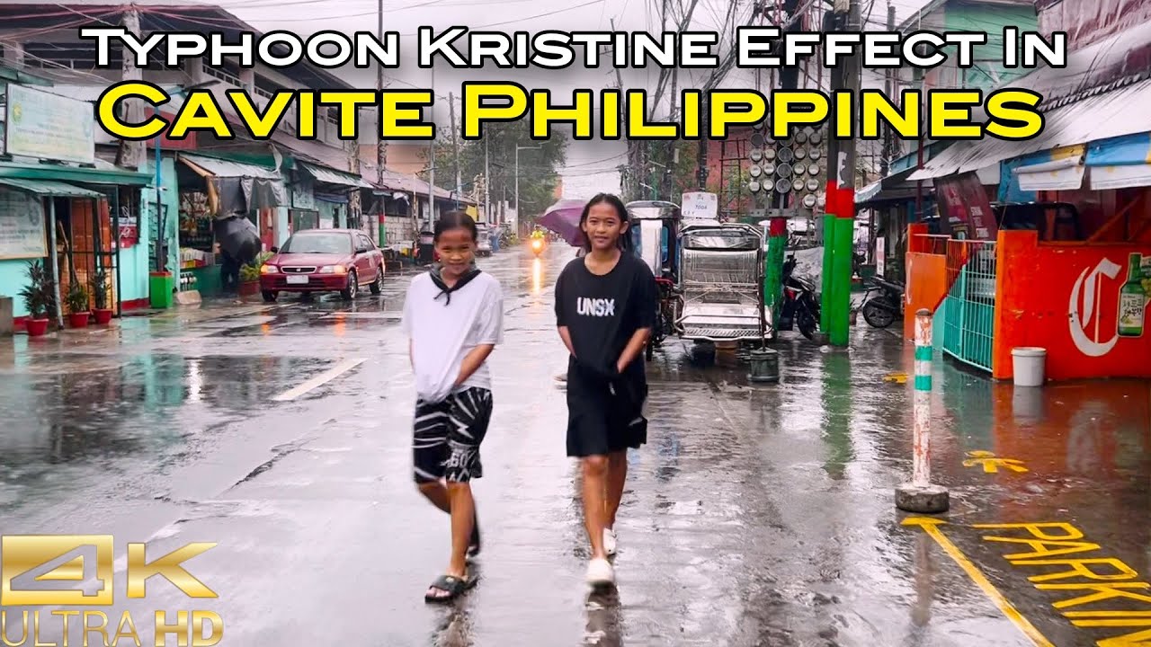 Walking During a Super Typhoon in Cavite City Philippines | Real Wet Experience [4K] 🇵🇭