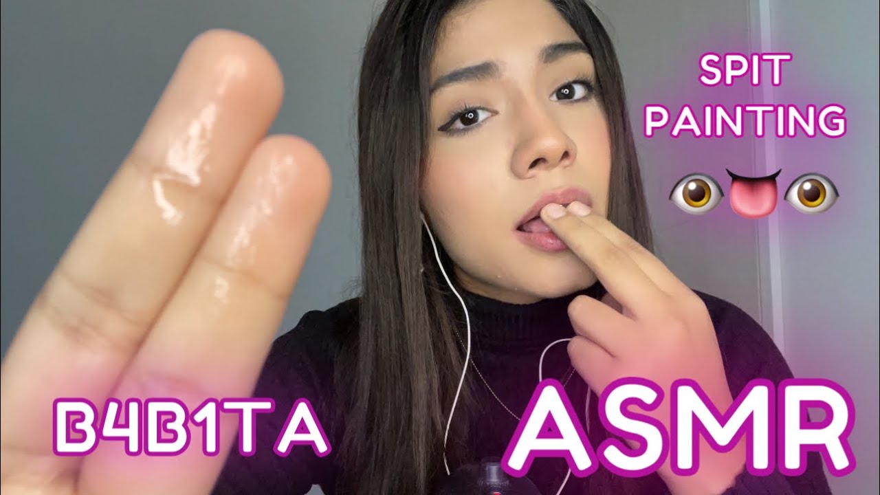 ASMR ESPAÑOL / FULL SPIT PAINTING  + B4BIT4 PARA TODA tu CARITA + MOUTH SOUNDS