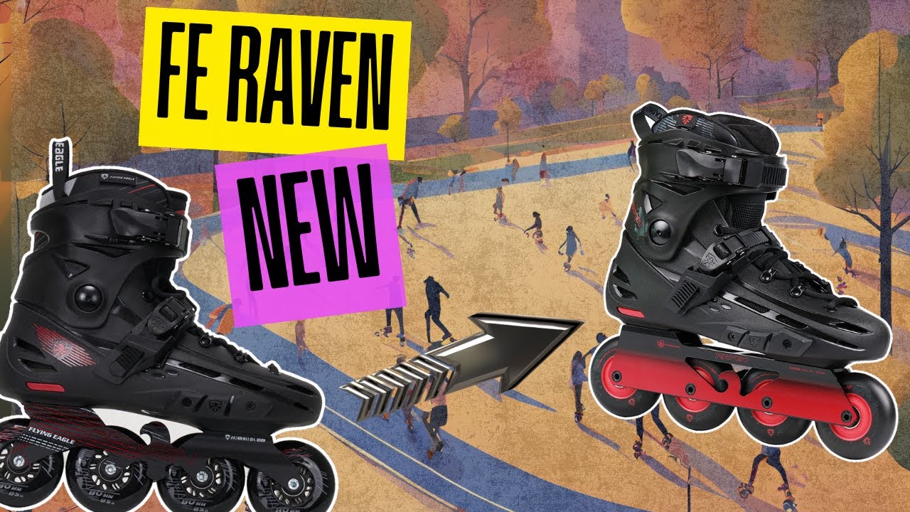 REVIEW SEPATU RODA F4 PLUS RAVEN TERBARU!!! || FLYING EAGLE SKATE REVIEW