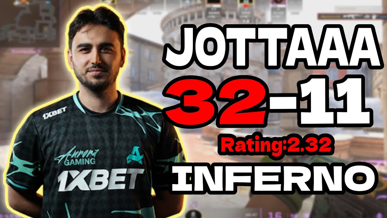 🔥jottAAA (32-11) | Inferno FACEIT RANKED EU | Rating 2.32 | SoloQ +Voice | Aug 28, 2025