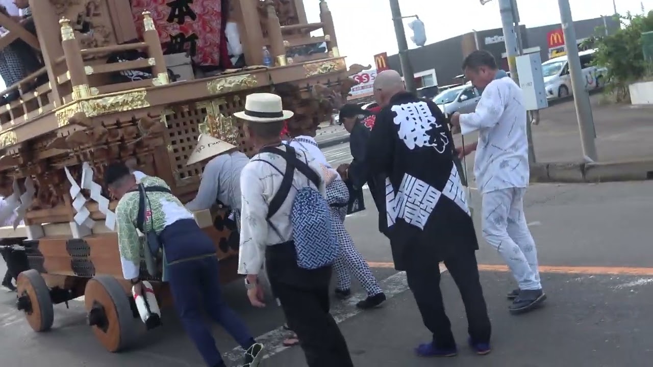 鉾田の夏祭り初日/桜本町/町内山車巡行