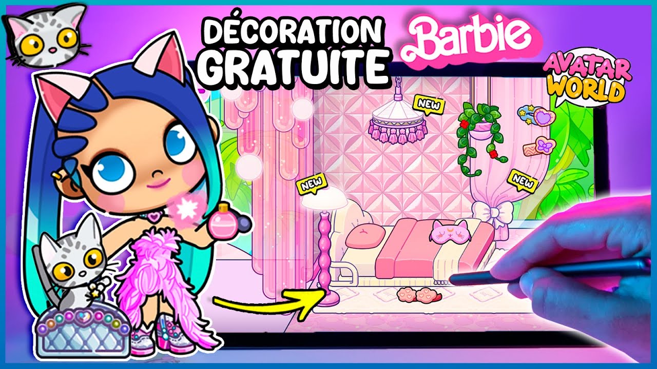 🎀 Comment D&Eacute;CORER GRATUITEMENT la Bubble Glam en style BARBIE💖 D&eacute;co ROSE dans Avatar World ! 🏡