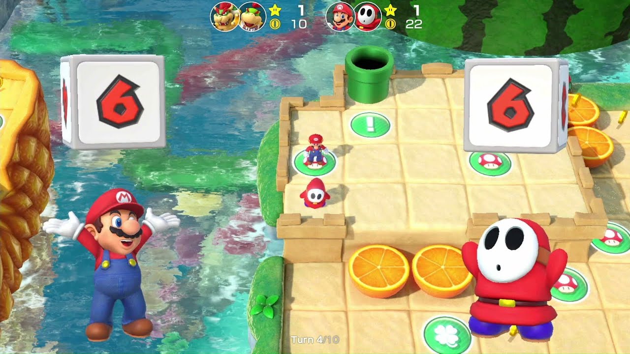 Super Mario Party - Partner Party - #81: Watermelon Walkabout - Mario, Shy Guy, Bowser, Bowser Jr.