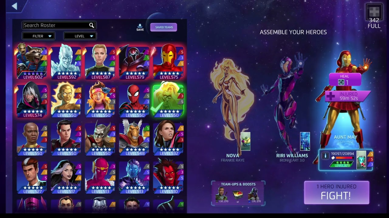 #marvelpuzzlequest By Request some PVE Teams (Not for those who already know)