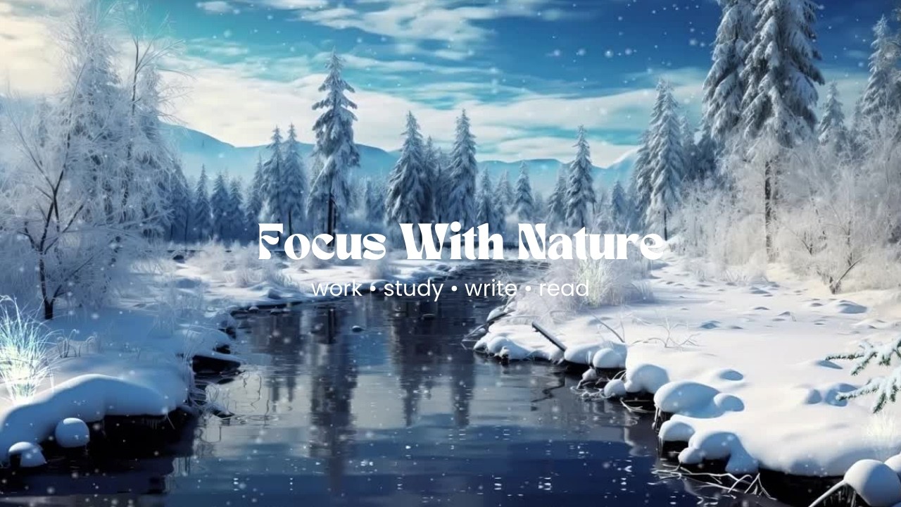 1 Hour Pomodoro Timer ❄️ | Snow and Penguins, Icy Ambiance | 25 Min Focus, 5 Min Break