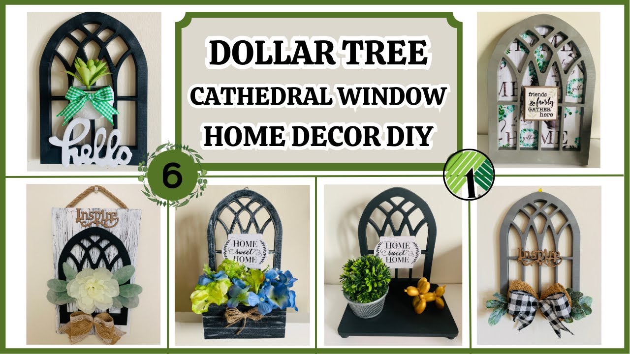 DOLLAR TREE CATHEDRAL WINDOW HOME DECOR DIY IDEAS. A MUST TRY!