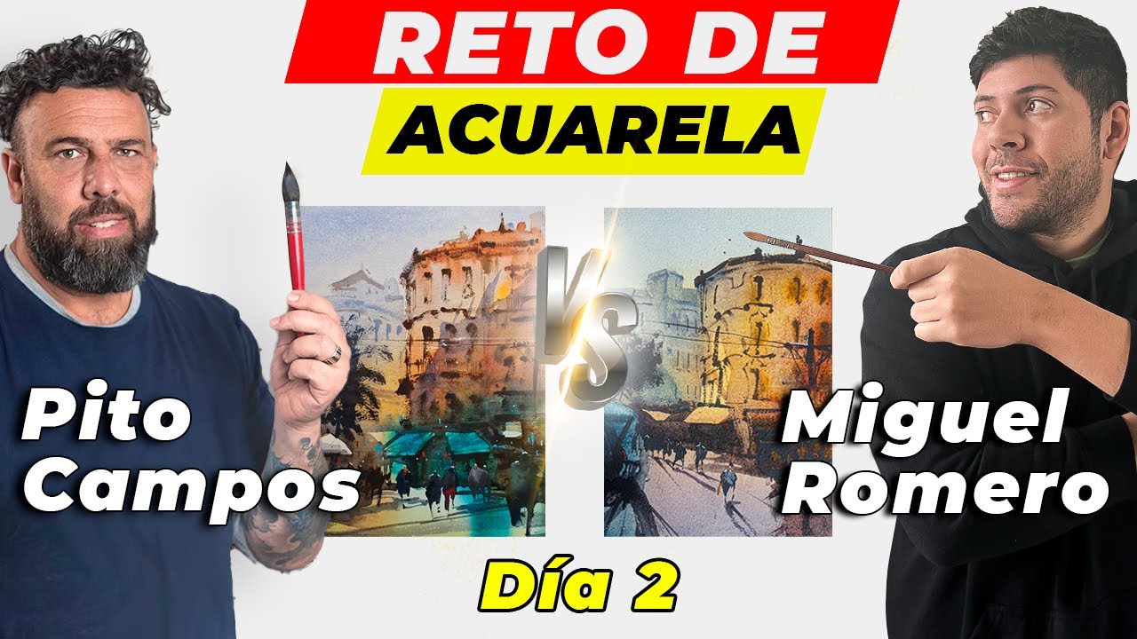 Pinto una Acuarela de Pito Campos!! RETO DIA 2 ¡Paisaje Urbano!!