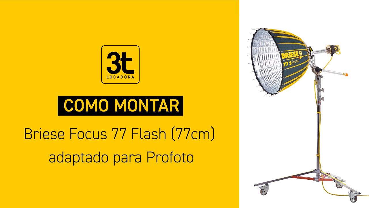 Como montar o refletor Briese Focus 77 adaptado para Profoto.