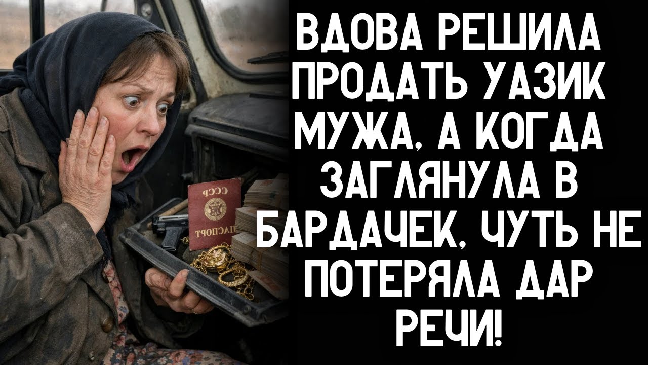 Вдова решила продать УАЗИК мужа, а когда заглянула в бардачек, чуть не потеряла дар речи!