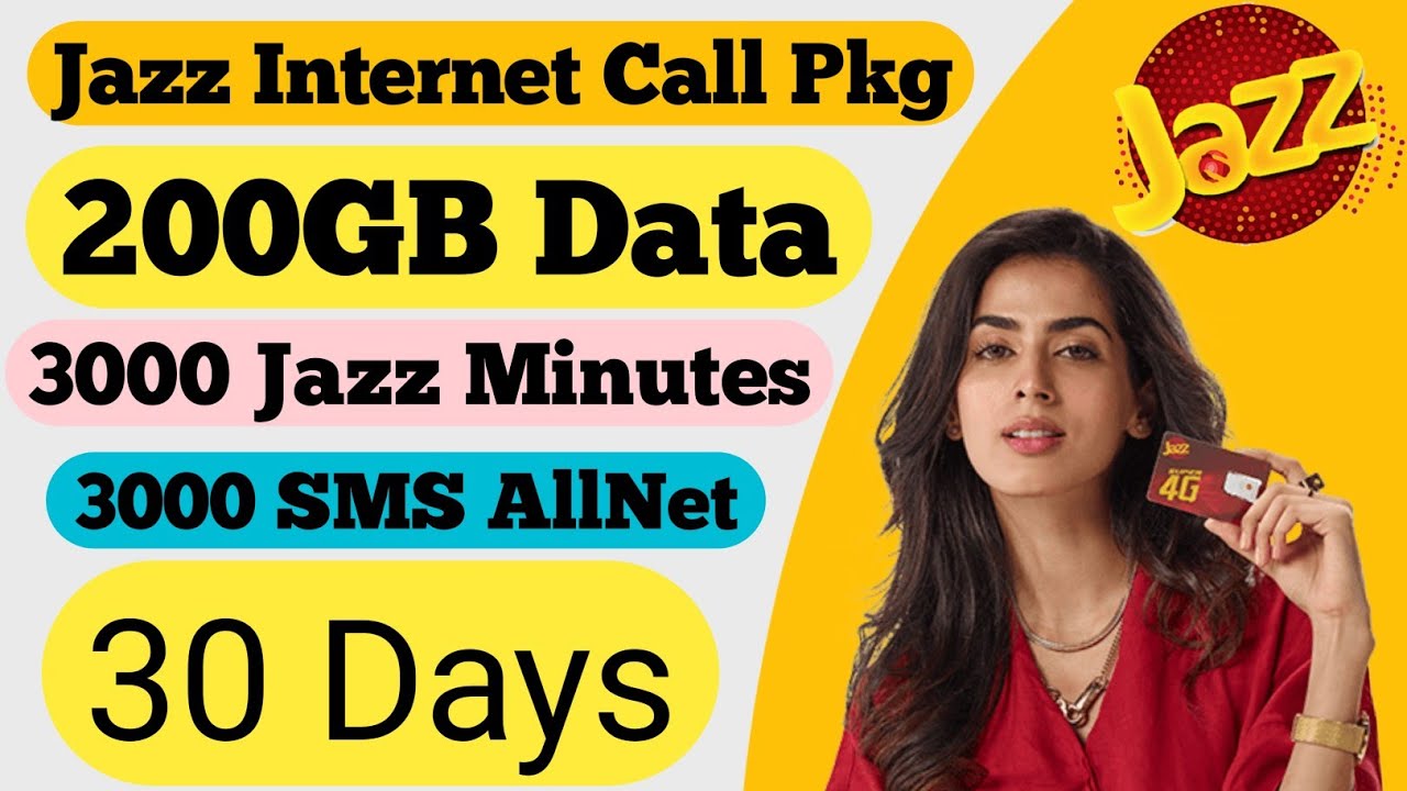 jazz 200gb package l jazz 100 gb internet package l monthly internet Call Package