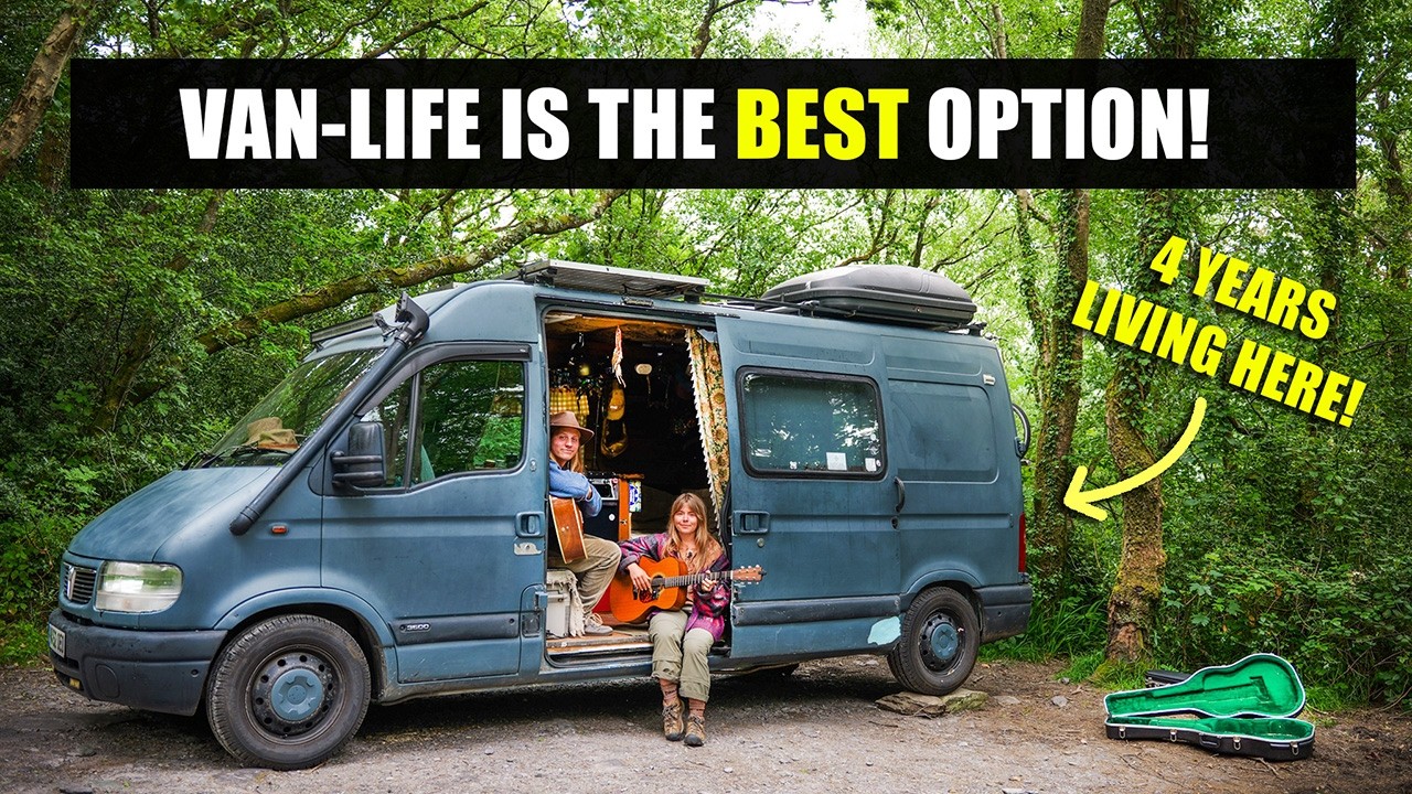 Living OFF-GRID in a £4k Van & Earning On The Road! - 4 Years Of VanLife! 