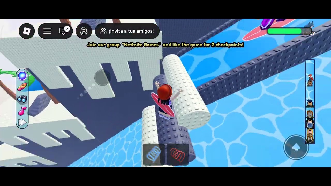 Jugué a un juego de surf 