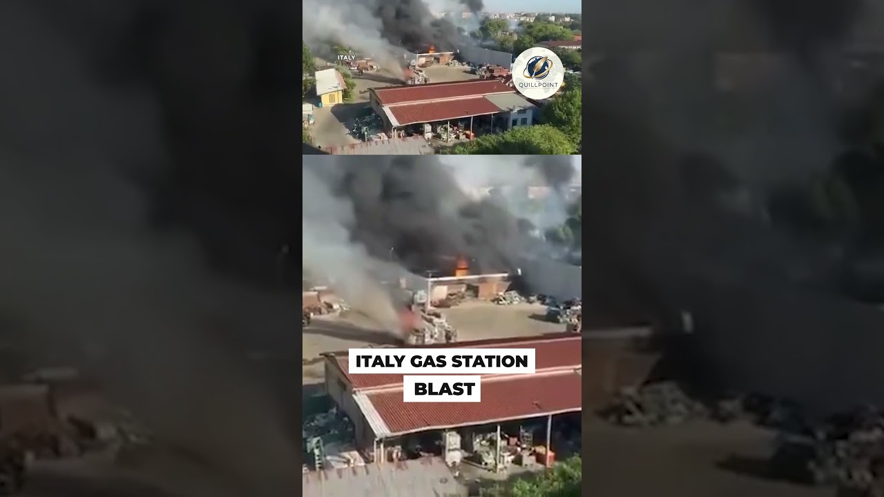 Massive Gas Station Explosion Rocks Rome #rome #italy #breakingnews #newsworld #meloni #geopolitics