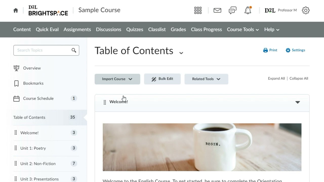 Copy Existing Content into a Course | Instructor