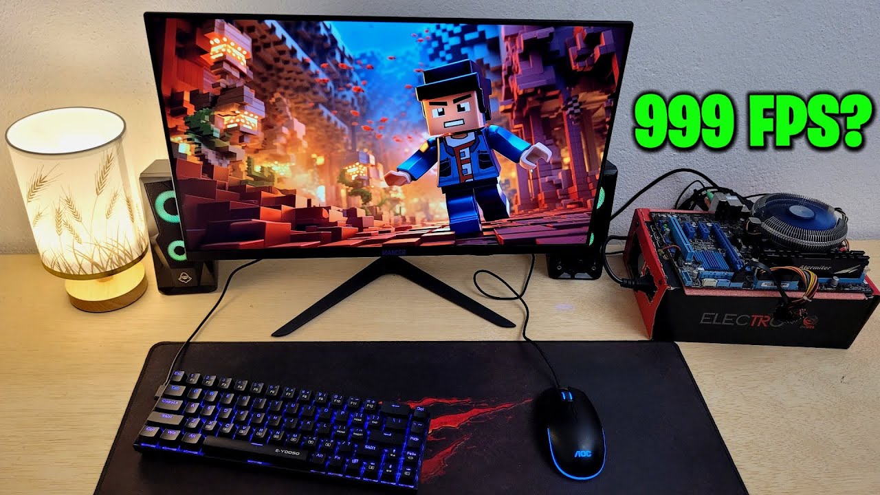 Montei um PC Gamer numa Caixa pra Jogar Roblox e Minecraft KK