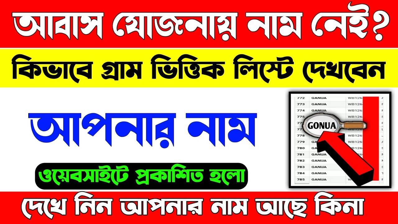 Pradhan Mantri Awas Yojona Check Your Name List Village Wise Online / How To Check Online Awas List
