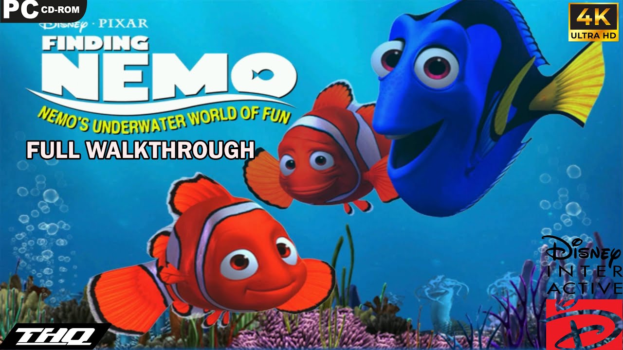 Disney Pixar Finding Nemo : Nemo's Underwater World Of Fun [PC]  -  Full Walkthrough - 4k UHD 60Fps
