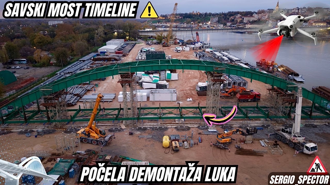 Novi SAVSKI MOST krenula demontaža Luka Mosta - Beograd, od zatvaranja do uklanjanja #beograd